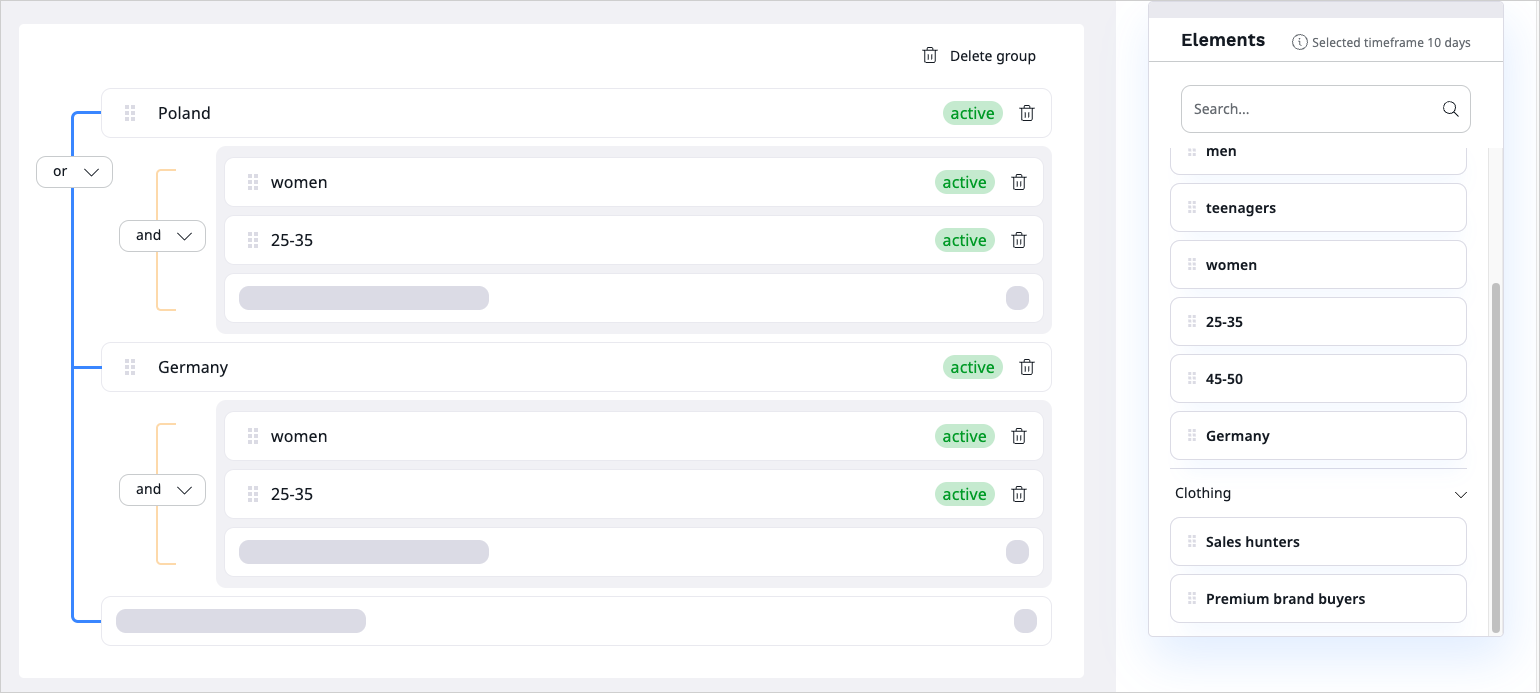 Segment management logic Segment management
